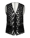 DOLCE & GABBANA DOLCE & GABBANA WOMAN TAILORED VEST BLACK SIZE 0 POLYESTER, POLYAMIDE, SILK,12610932BP 2