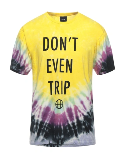 Huf T-shirts In Yellow