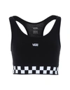 VANS VANS WM CHECKMATE BRA WOMAN TOP BLACK SIZE L COTTON, ELASTANE,12604582KC 6