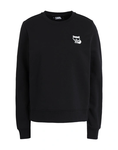 Karl Lagerfeld Sweatshirts In Black