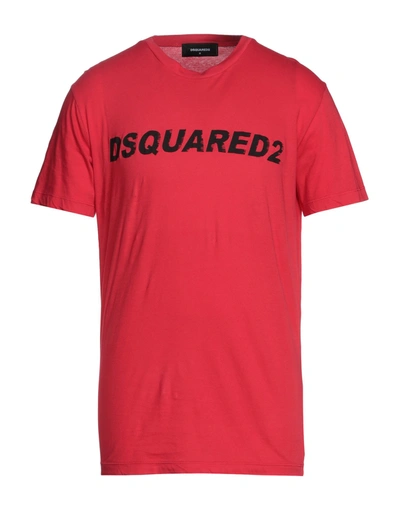 Dsquared2 Man T-shirt Red Size S Cotton