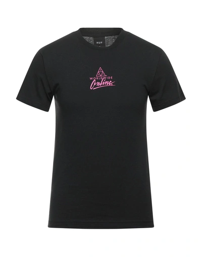 Huf T-shirts In Black