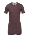 Rick Owens T-shirts In Brown