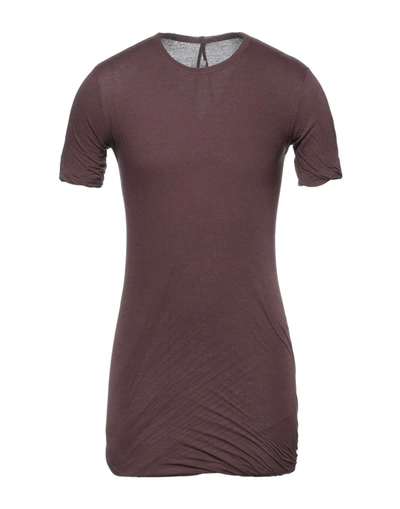 Rick Owens T-shirts In Brown