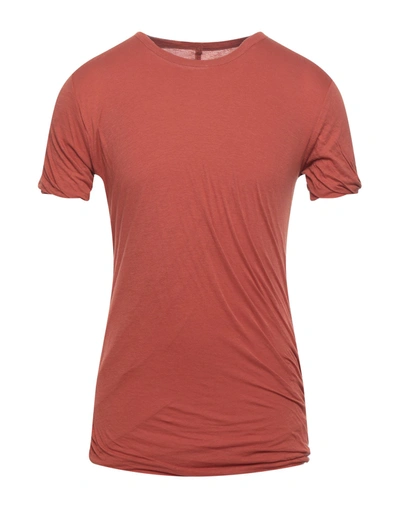 Rick Owens T-shirts In Rust