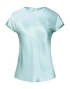 Helmut Lang Pleated Satin Top In Sage Green