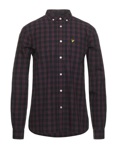 Lyle & Scott Shirts In Garnet