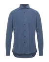 Xacus Shirts In Slate Blue