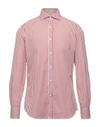 Brunello Cucinelli Shirts In Brick Red