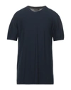Roberto Collina Man T-shirt Midnight Blue Size 40 Cotton