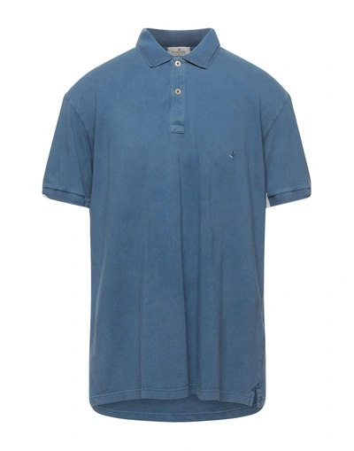 Brooksfield Polo Shirts In Slate Blue