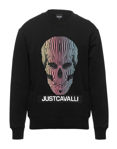 Just Cavalli Sweatshirts In Black