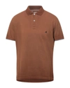 Brooksfield Polo Shirts In Brown