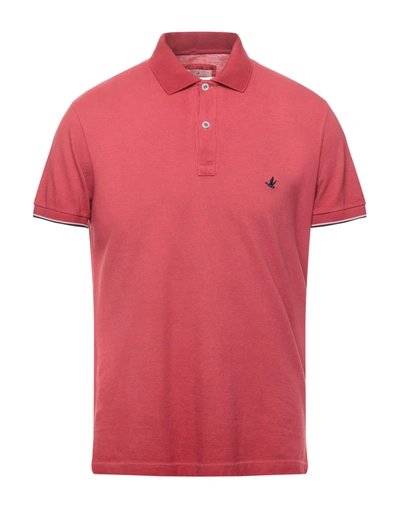 Brooksfield Polo Shirts In Red