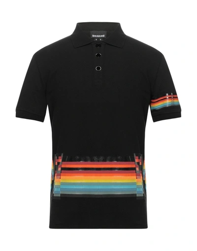 Just Cavalli Polo Shirts In Black