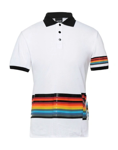 Just Cavalli Polo Shirts In White