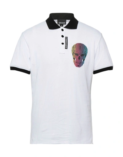 Just Cavalli Polo Shirts In White