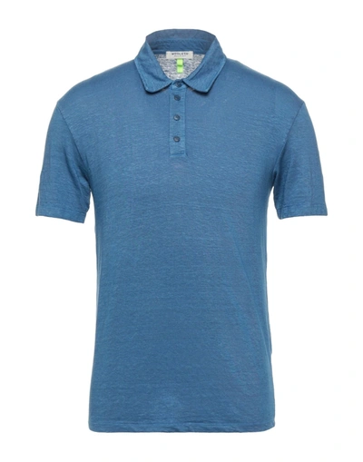 Wool & Co Polo Shirts In Azure