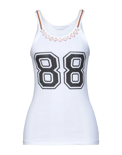 P.A.R.O.S.H P. A.R. O.S. H. WOMAN TANK TOP WHITE SIZE 00 COTTON,12629868OB 10