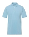 Fedeli Polo Shirts In Sky Blue