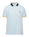 Brooksfield Polo Shirts In Sky Blue