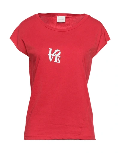 Merci .., Woman T-shirt Red Size Xs Cotton