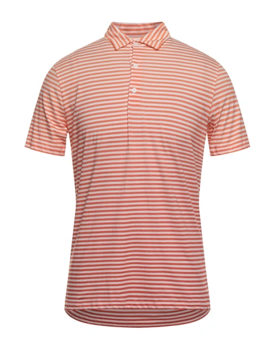 Majestic Polo Shirts In Orange