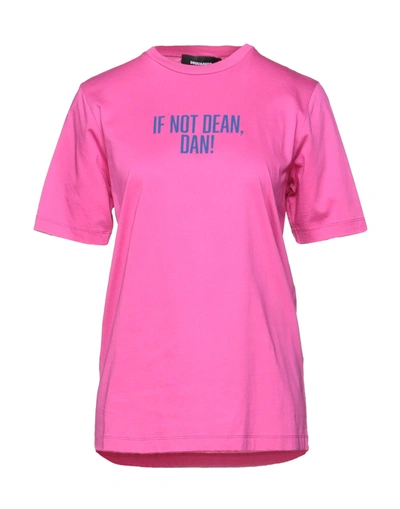 Dsquared2 T-shirts In Fuchsia