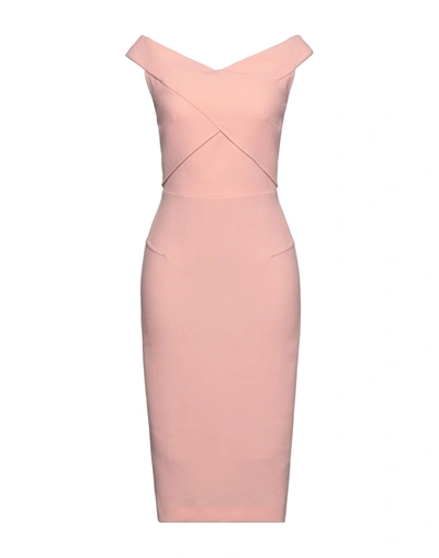 Roland Mouret Midi Dresses In Pink