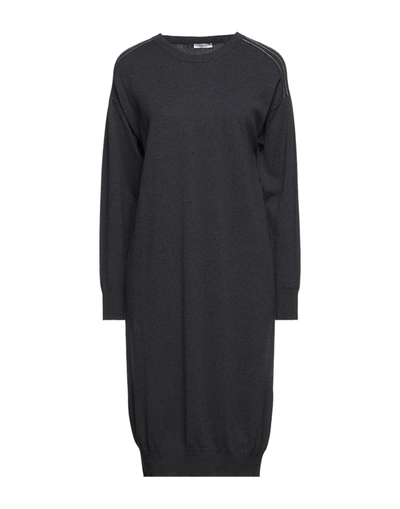 Peserico Midi Dresses In Grey