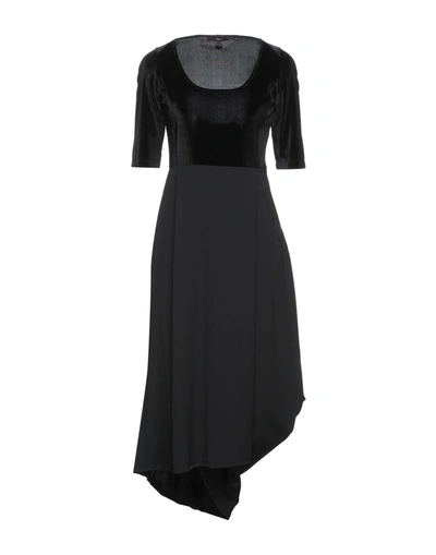 High Midi Dresses In Black