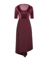 High Midi Dresses In Maroon
