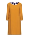 Hanita Short Dresses In Ocher