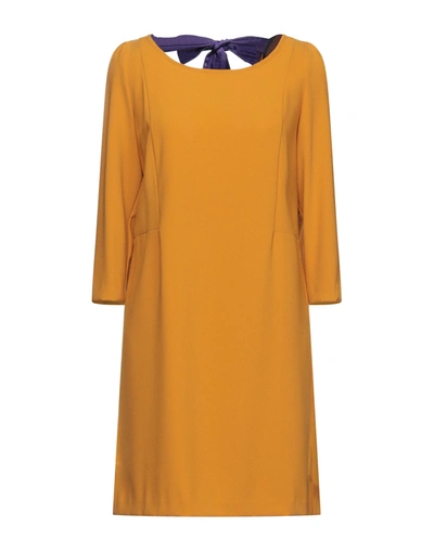 Hanita Short Dresses In Ocher