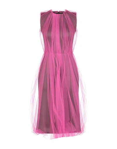 Prada Midi Dresses In Fuchsia