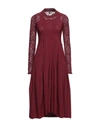 High Midi Dresses In Maroon