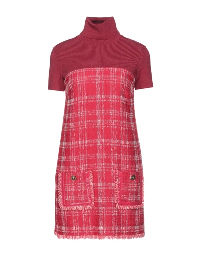 Elisabetta Franchi Short Dresses In Red