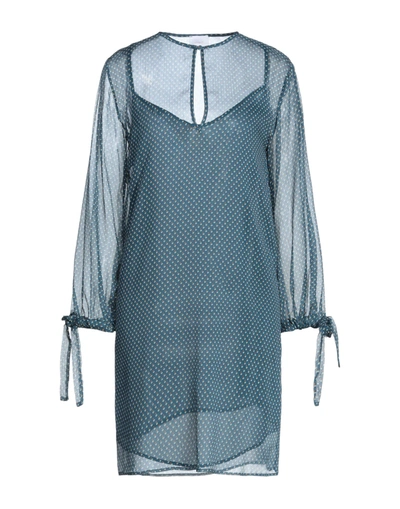 Merci .., Woman Mini Dress Blue Size 6 Polyester