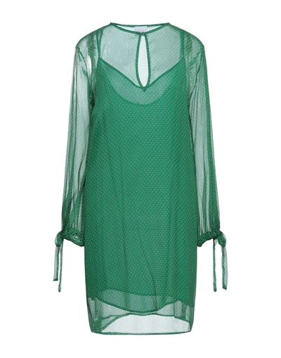 Merci .., Woman Mini Dress Green Size 4 Polyester