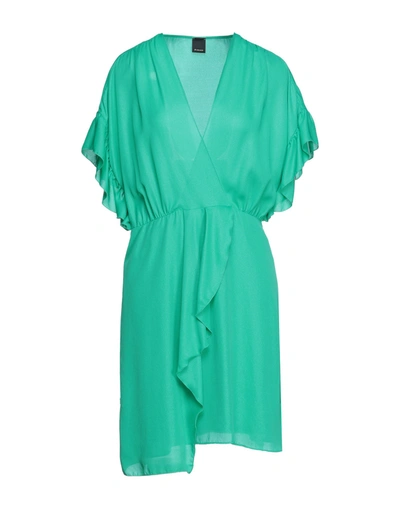 Pinko Short Dresses In Green