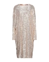 IN THE MOOD FOR LOVE IN THE MOOD FOR LOVE WOMAN MIDI DRESS PLATINUM SIZE M POLYESTER,15141801LC 6