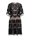 Alberta Ferretti Midi Dresses In Black