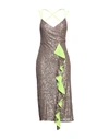 BE BLUMARINE BE BLUMARINE WOMAN MIDI DRESS KHAKI SIZE 6 POLYESTER, ELASTANE,15133079TK 4