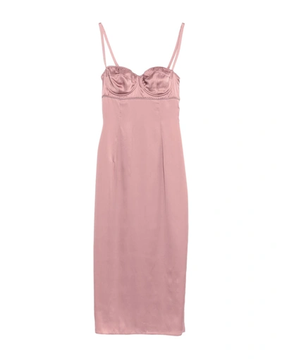 Dolce & Gabbana Midi Dresses In Pastel Pink
