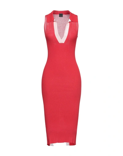 Pinko Midi Dresses In Red