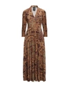 Irie Wash Long Dresses In Brown