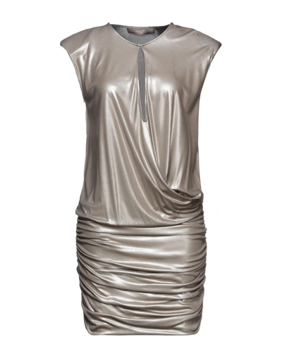 Space Simona Corsellini Short Dresses In Khaki