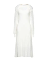 Alberta Ferretti Midi Dresses In Ivory