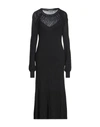 Alberta Ferretti Midi Dresses In Black