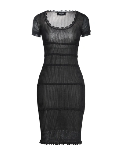 Dsquared2 Midi Dresses In Black